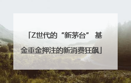 Z世代的“新茅台” 基金重金押注的新消费狂飙